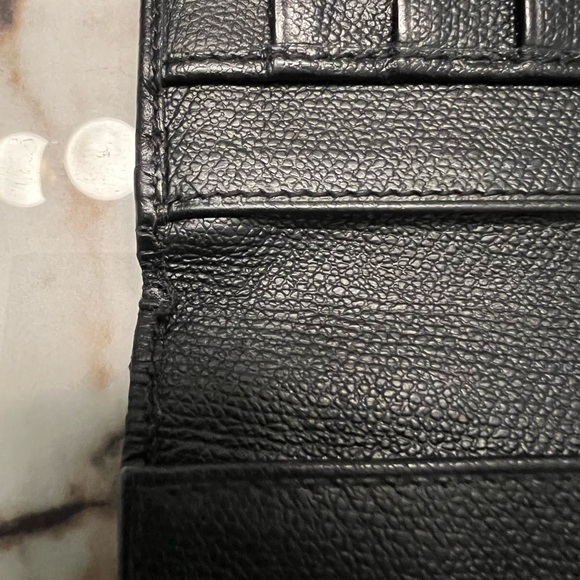 Preloved CHANEL Grained Calf Skin CoCo Button Long Wallet Purse - Black - Picture 6 of 11